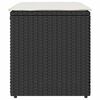 vidaXL Taburetes de jard&iacute;n con cojines 2 uds negro 40x40x43 cm