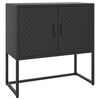 vidaXL Aparador de acero negro 75x35x75 cm