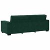vidaXL Sof&aacute; de 3 plazas terciopelo verde oscuro 220x78x84 cm
