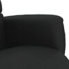 vidaXL Sill&oacute;n reclinable con reposapi&eacute;s cuero sint&eacute;tico negro