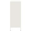 vidaXL Aparador acero blanco 68x39x101,5 cm