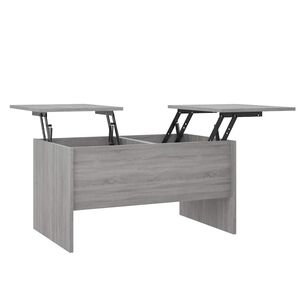 vidaXL Mesa de centro madera de ingenier&iacute;a gris Sonoma 80x50x42,5 cm