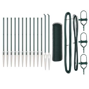 vidaXL Poste de Valla Verde 25 x 0,5 m (malla de 13 mm) Acero