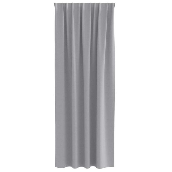 vidaXL Cortinas Opacas con Anillas 2 pcs Gris Claro 260 x 140 cm
