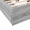 vidaXL Cama con cajones madera ingenier&iacute;a gris Sonoma 140x200 cm