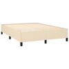 vidaXL Cama sin colch&oacute;n tela color crema 140x190 cm