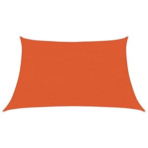 vidaXL Toldo de vela trapecio HDPE naranja160 g/m&sup2; 3/4x2 m