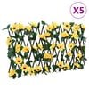 vidaXL Enrejado expansible hiedra artificial amarillo 5 uds 180x30 cm