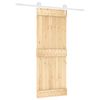 vidaXL Puerta Corredera 80 x 210 cm Natural y Blanco