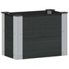 vidaXL Arriate elevado Negro 50 x 30 x 36 cm WPC y Aluminio