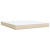 vidaXL Cama box spring con colch&oacute;n tela color crema 180x200 cm
