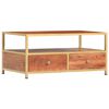 vidaXL Mesa de centro de madera maciza de acacia 90x50x40 cm