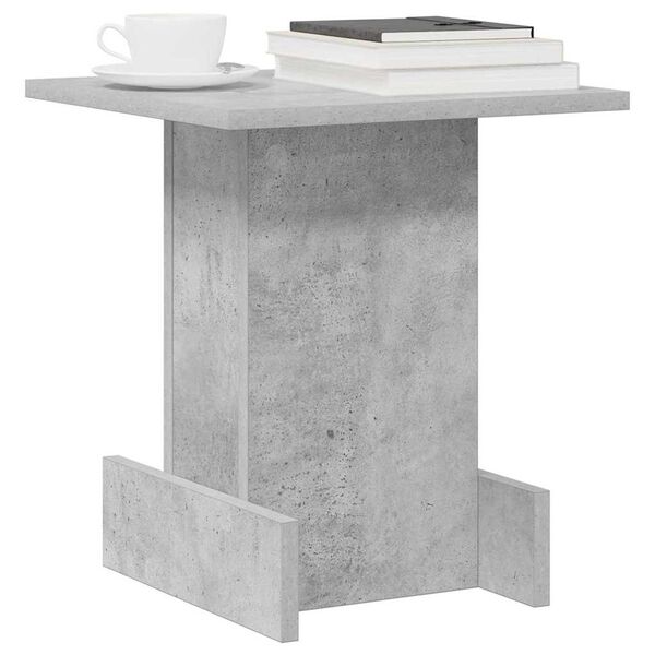 vidaXL Mesa Auxiliar Gris Concreto 35,5 x 35 x 40 cm