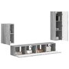 vidaXL Conjunto de mueble de TV 4 pcs Gris Sonoma Madera de ingenier&iacute;a