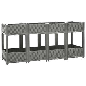 vidaXL Arriate polipropileno 160x40x71 cm