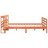 vidaXL Cama sin colchón madera maciza de pino marrón cera 180x200 cm