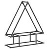 vidaXL Le&ntilde;ero negro 80x25x90 cm Acero laminado en fr&iacute;o