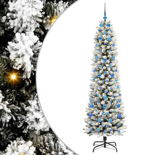 vidaXL &Aacute;rbol de Navidad artificial 210 cm PVC, Metal y Pl&aacute;stico