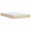 vidaXL Cama box spring con colchón tela color crema 120x190 cm