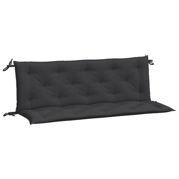 vidaXL Cojines de banco de jard&iacute;n 2 uds tela Oxford negro 150x50x7 cm