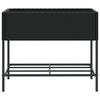 vidaXL Jardineras con estante 2 uds rat&aacute;n sint&eacute;tico negro 90x40x75 cm