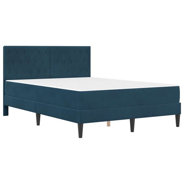 vidaXL Estructura de cama con colch&oacute;n Azul 120 x 190 cm Terciopelo