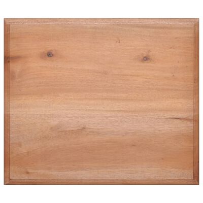 vidaXL Mesita de noche madera maciza de caoba 35x30x60 cm