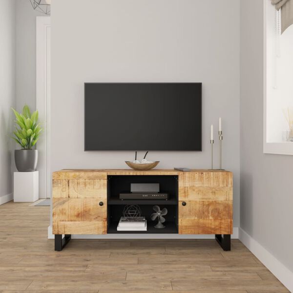 vidaXL Mueble de TV madera maciza de mango 105x33x46 cm