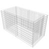 vidaXL Arriate de acero de gaviones plateado 180x90x100 cm