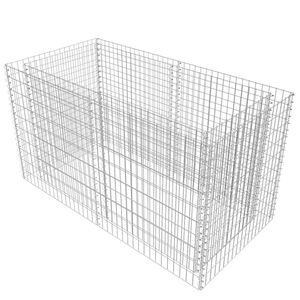 vidaXL Arriate de acero de gaviones plateado 180x90x100 cm