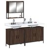 vidaXL Set de muebles baño 3 pzas madera contrachapada roble marrón
