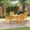 vidaXL Silla de Jard&iacute;n 4 pcs Marr&oacute;n 57 x 72 x 109 cm