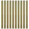 vidaXL Valla de jard&iacute;n de listones 10 piezas madera 140 cm