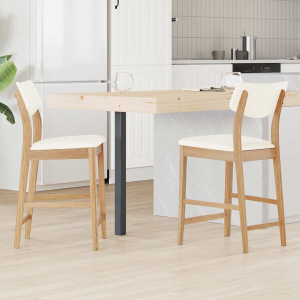 vidaXL Sillas de comedor 2 pcs Natural 48 x 49 x 95 cm