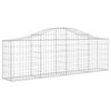 vidaXL Cesta de gaviones forma arco hierro galvanizado 200x30x60/80 cm