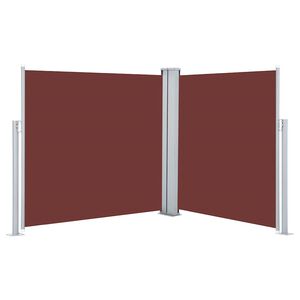 vidaXL Toldo lateral retr&aacute;ctil marr&oacute;n 120x600 cm