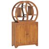 vidaXL Armario con estante Yin Yang madera maciza de teca 70x30x130 cm