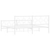 vidaXL Estructura cama sin colchón con estribo metal blanco 180x200 cm