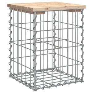 vidaXL Banco de jard&iacute;n dise&ntilde;o gaviones madera maciza pino 33x31x42 cm