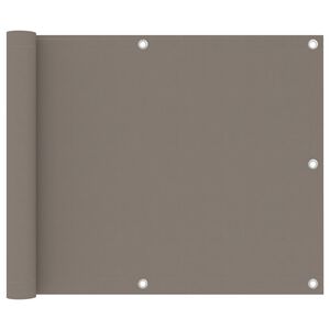 vidaXL Toldo para balc&oacute;n de tela oxford gris taupe 75x500 cm
