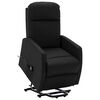 vidaXL Sillón elevable cuero sintético negro