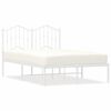 vidaXL Estructura cama sin colch&oacute;n con cabecero metal blanco 120x190cm