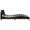 vidaXL Estructura de cama Dover tela negro 180x200 cm