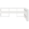 vidaXL Cabecero librer&iacute;a en forma L madera maciza pino blanco 40 cm