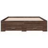 vidaXL Cama con cajones madera de ingenier&iacute;a marr&oacute;n roble 120x190 cm