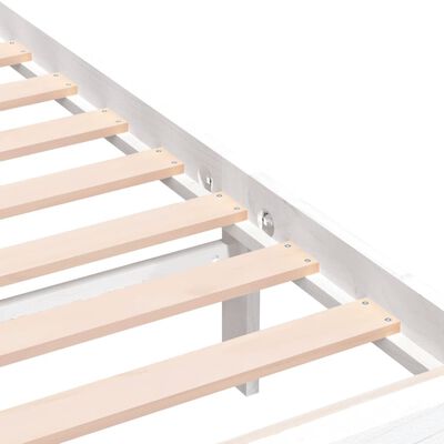 vidaXL Estructura de cama de madera maciza blanca 120x200 cm