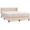 vidaXL Cama box spring con colch&oacute;n cuero sint&eacute;tico capuchino 140x200cm