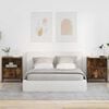 vidaXL Armario de Noche con caj&oacute;n 2 pcs Roble ahumado 49 x 36 x 61 cm
