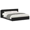 vidaXL Estructura de cama con almacenamiento Negro 200 x 200 cm