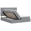 vidaXL Cama con almacenamiento Gris Claro 200 x 200 cm Tela